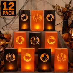 Halloween Silhouette Luminary Bags - 12pk